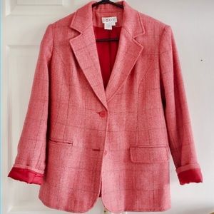Vintage Red Wool Blazer